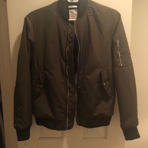 Insulated Olive Green Zara Bomber jacket
